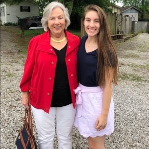 Seersucker skirt with belt